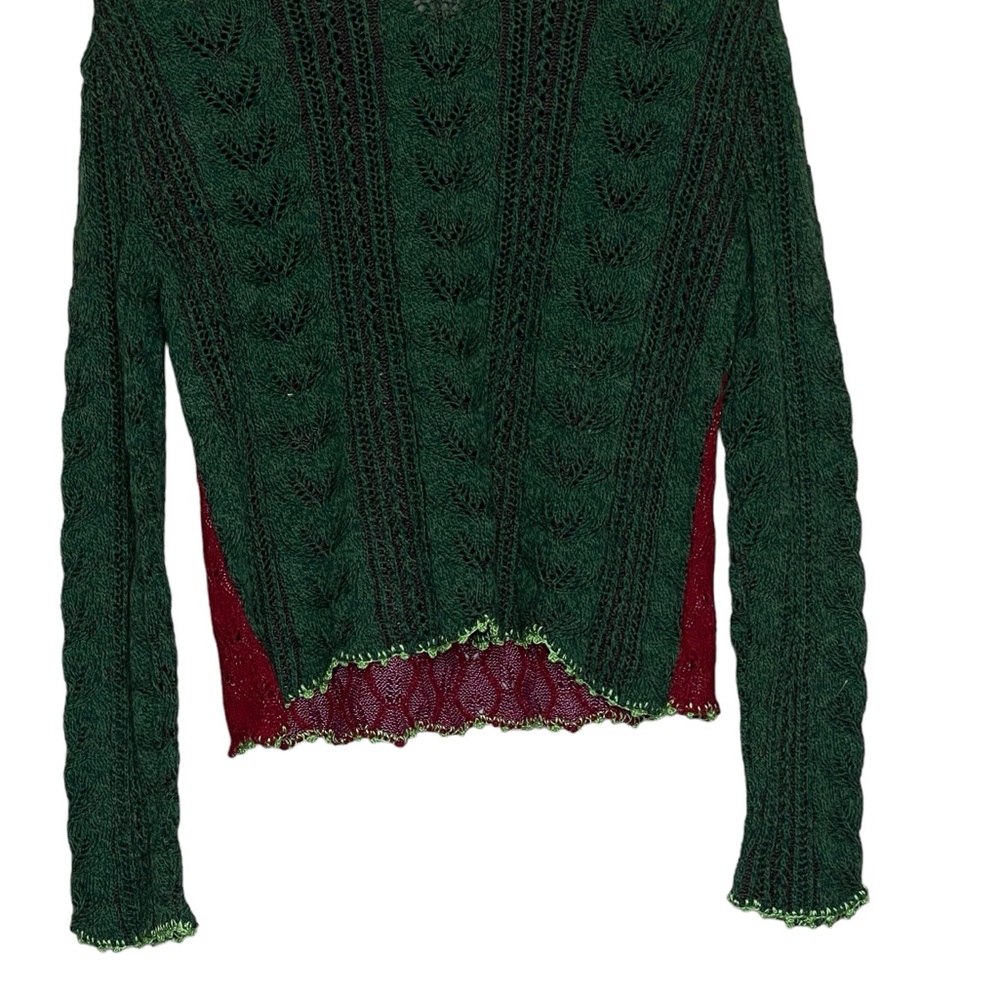 Christian Lacroix Vintage XL Wool Blend Funky Weave Sweater - Picture 8 of 9